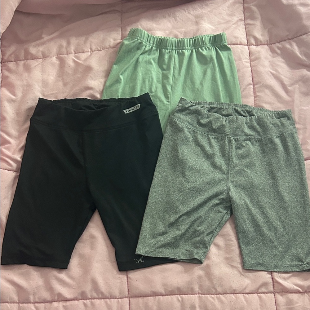 Hind Kids' Shorts Trio - Black, Gray, Mint